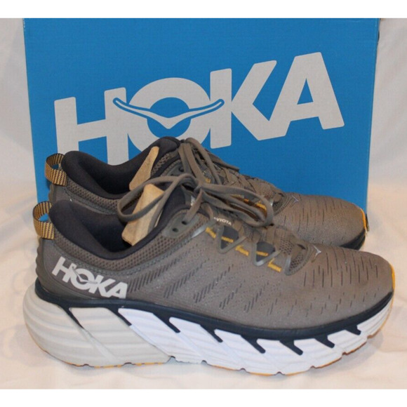 NIB Hoka One Men's‎ Graviota 3 Running Athletic Sneakers GRAY SZ 9.5 - Picture 1 of 6